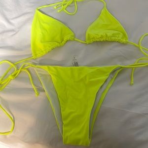 Neon yellow bikini never worn